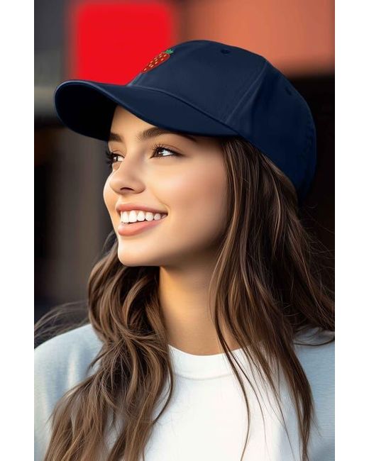 Alix Blue Strawberry Hat