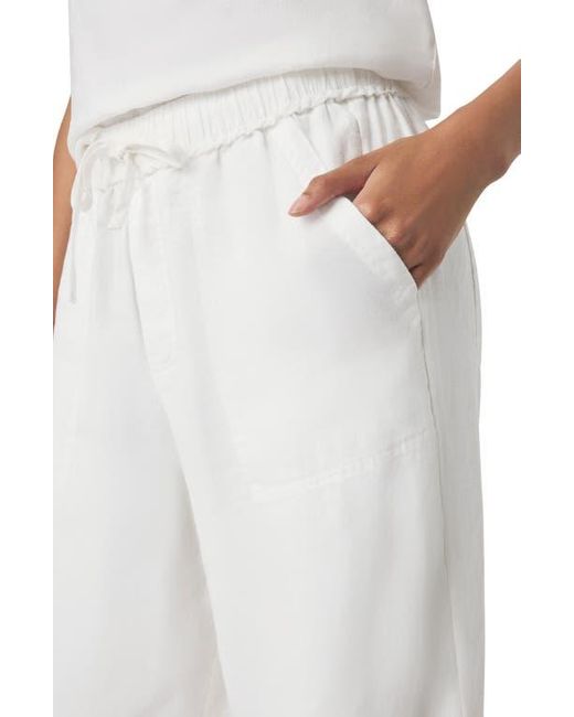 Splendid White Stella Linen Drawstring Pants