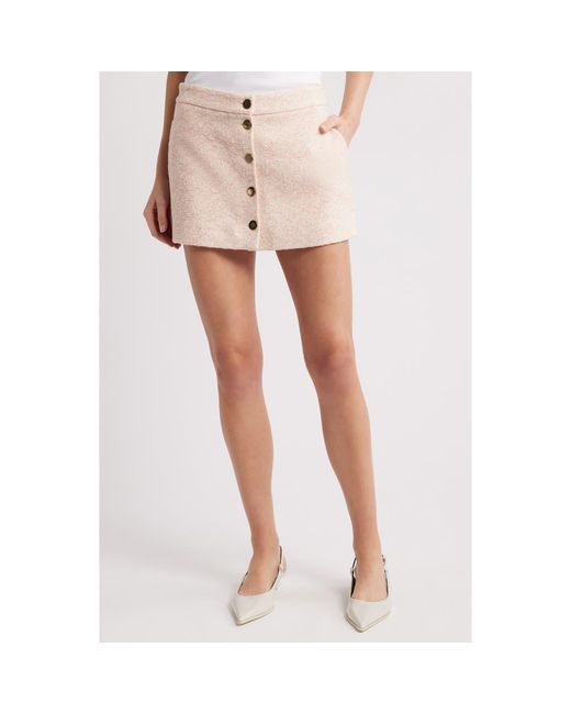 FRAME Natural The Tweed Miniskirt
