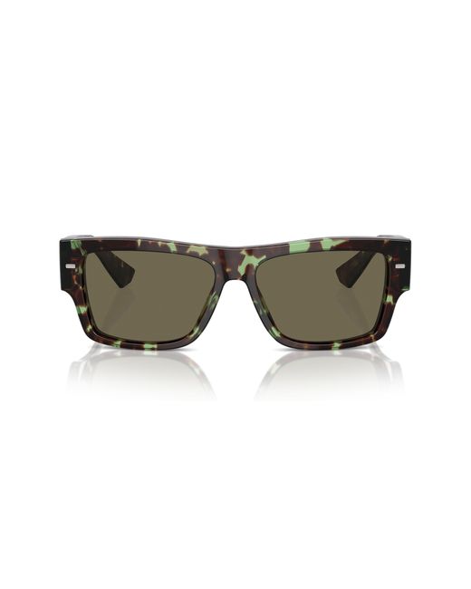 Dolce & Gabbana Brown 55mm Rectangular Sunglasses for men