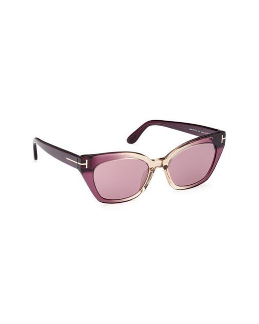 Tom Ford Pink Juliette 52Mm Cat Eye Sunglasses