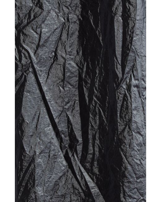 Eckhaus Latta Black Oversize Coated Nylon Trench Coat