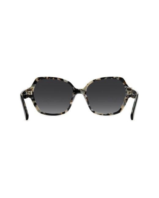 Kate Spade Black Layne 57Mm Geometric Square Sunglasses