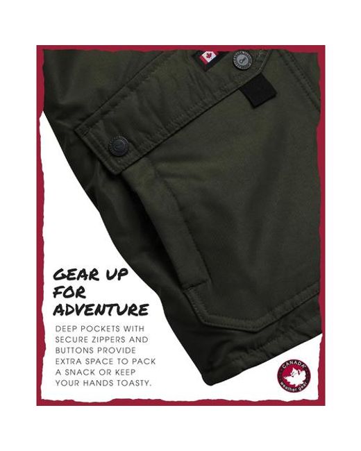 canada weather gear Brown Insulated Puffer Jacket for men