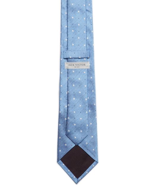Jack Victor Blue Chesterfield Neat Dot Silk Tie for men