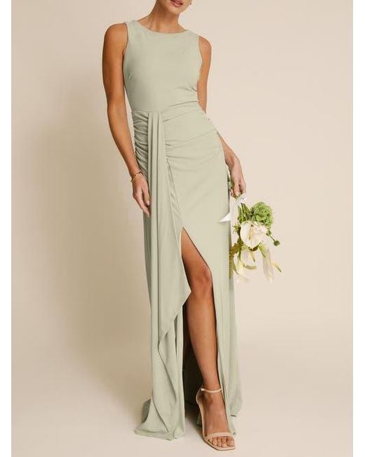 Six Stories Natural Drape Gathered Sleeveless Stretch