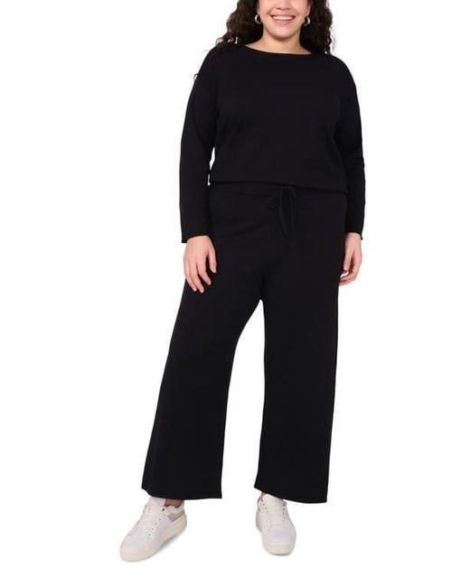 Vince Camuto Black Drawstring Sweatpants