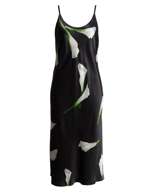 Lunya Black Washable Silk Slipdress Nightgown