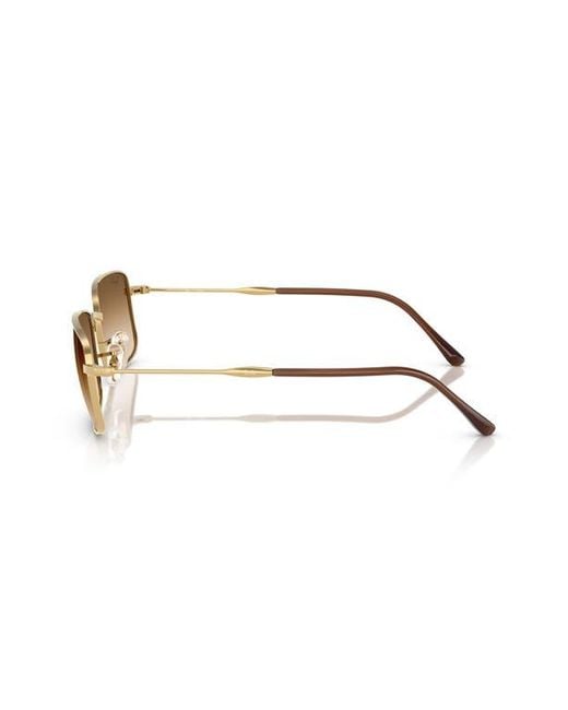 Ray-Ban Brown 56Mm Gradient Rectangle Sunglasses for men