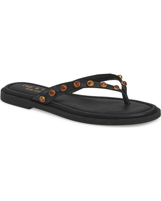 Rag & Bone Black Cabochon Gia Flip Flop