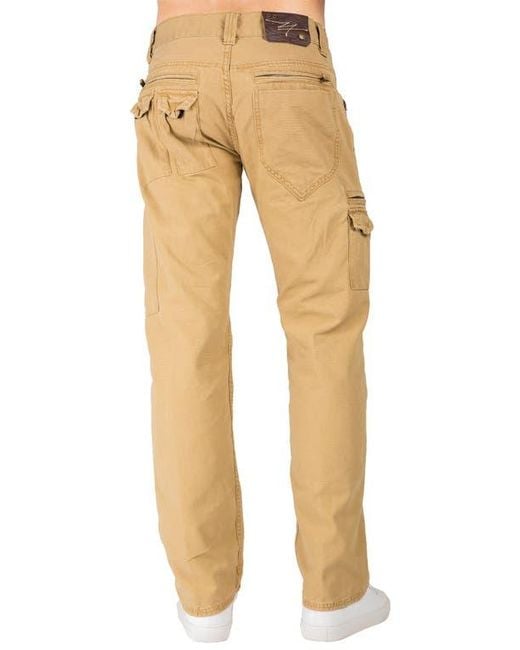 Level 7 Natural Cargo Jeans for men