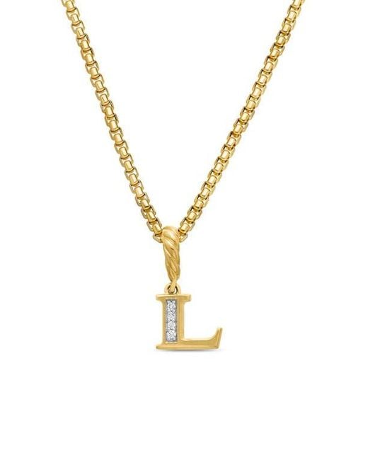 David Yurman Metallic Pavé A Initial Pendant