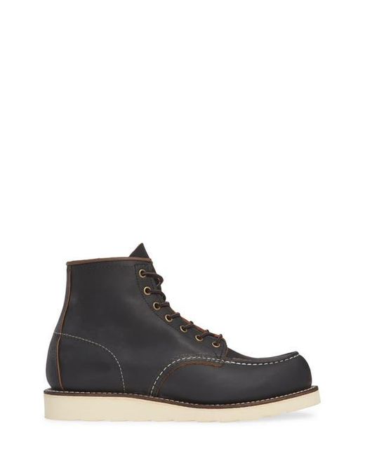 Red Wing Black 6 Inch Moc Toe Boot for men