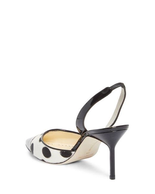Manolo Blahnik White Capsli Pointed Toe Slingback Pump