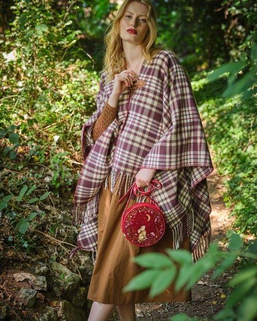 Fable England Red Check Cape