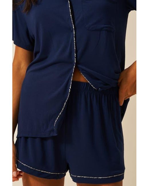 Stripe & Stare Blue Short Pyjama Set