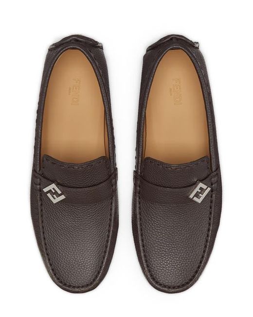 Fendi Brown Ff Squared Driving Shoe for men