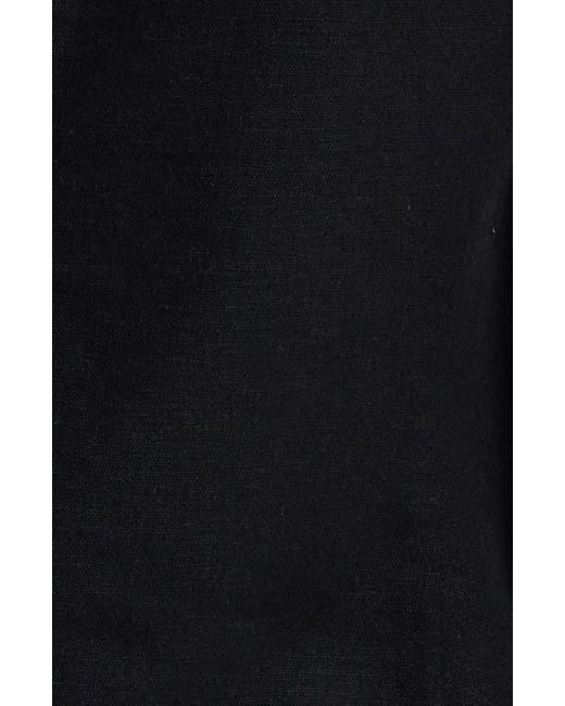 Open Edit Blue Linen Blend Vest