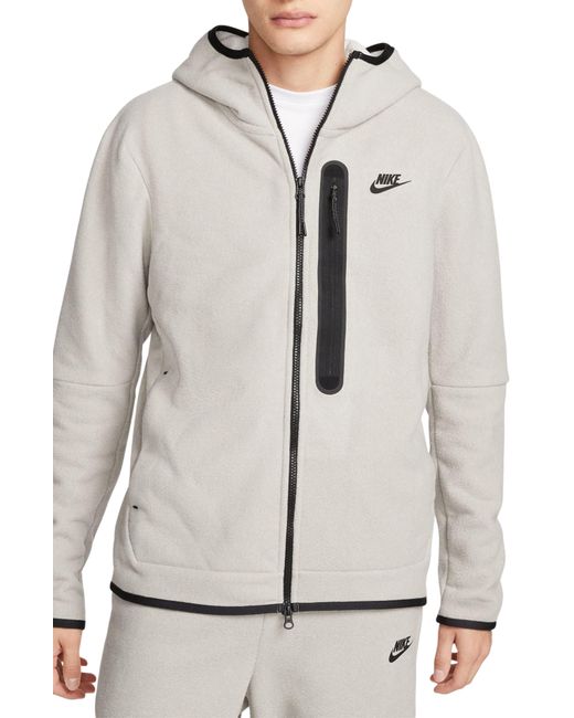 nike white fleece jacket