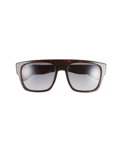 Ray-Ban Black 57mm Polarized Square Sunglasses for men