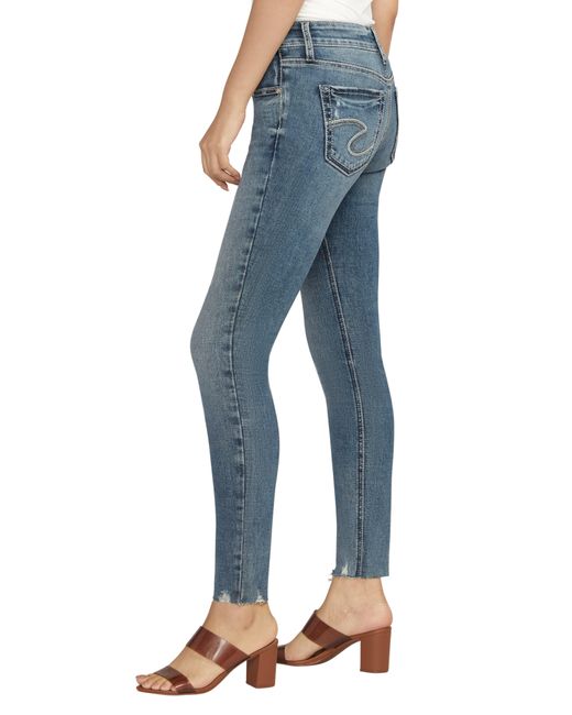 Silver Jeans Co. Blue Suki Curvy Mid Rise Skinny Jeans