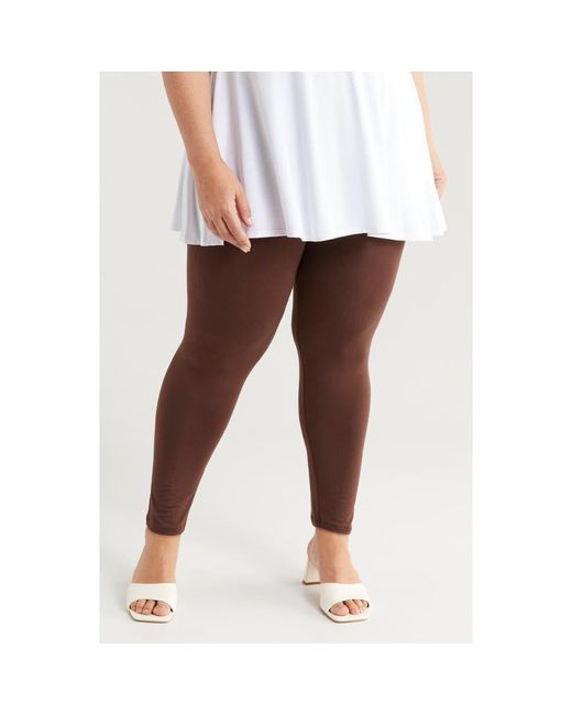 24seven Comfort Apparel White Comfortable Ankle Leggings