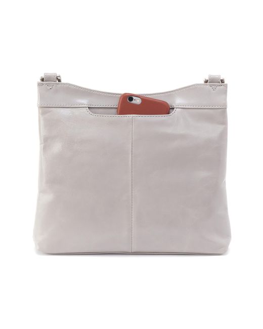 Hobo International Gray Cambel Leather Crossbody Bag