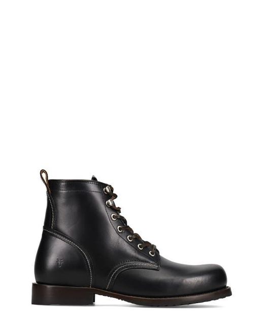 Frye Black Lace-Up Leather Ankle Boots for men