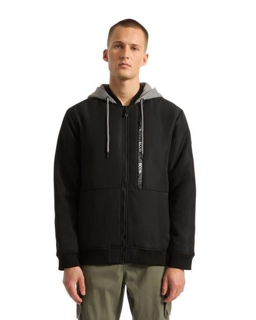 Ecko' Unltd Black Don'T Give Up Faux Shearling Varsity Jacket for men