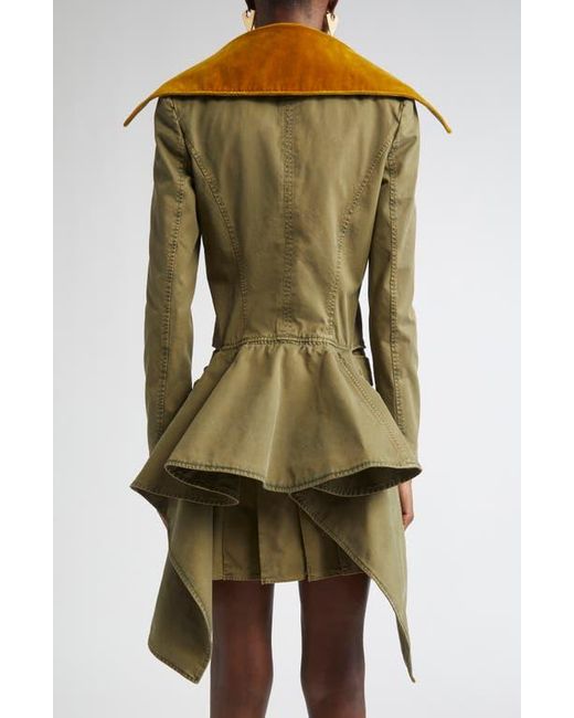 green emerald velvet dress Original Alexander McQueen