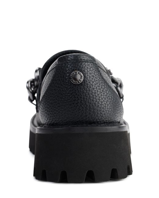 Karl Lagerfeld Black Gala Lug Chain Loafer