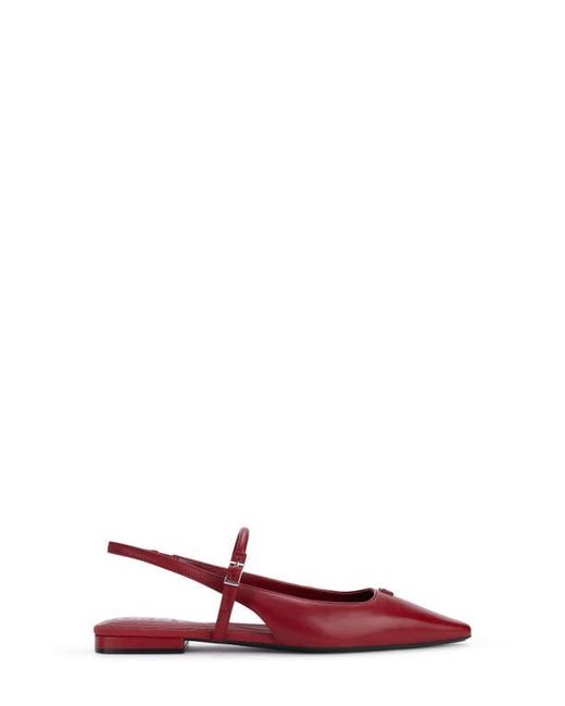 DKNY Red Cairo Slingback Pointed Toe Mary Jane Flat