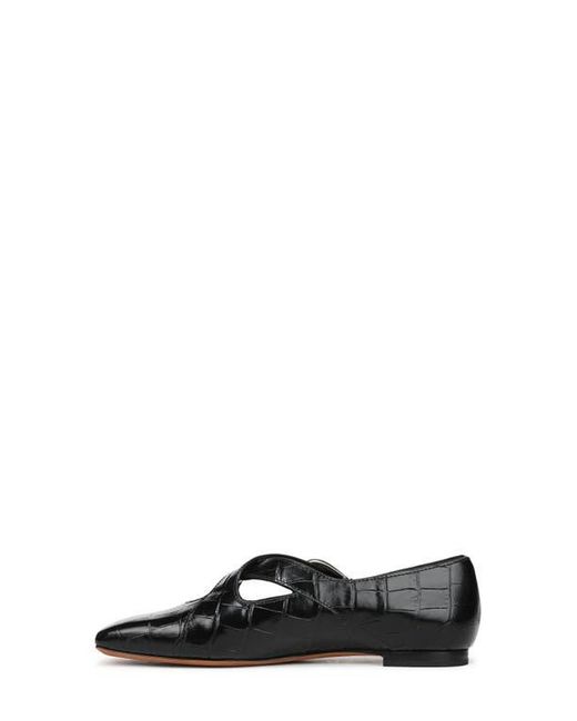 Vince Black Cici Cross Strap Flat