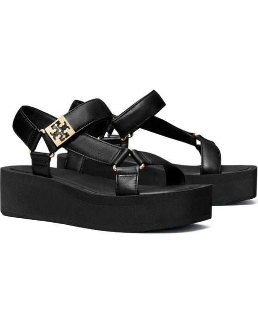 Tory Burch Black Mellow Platform Sandal