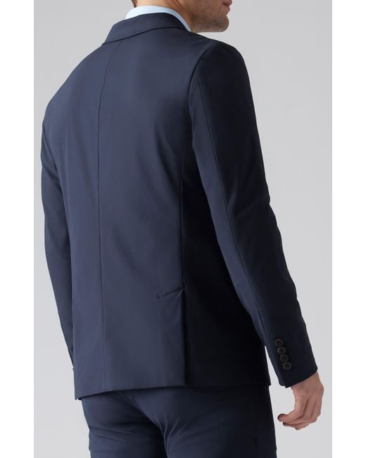 Rhone Blue Commuter Slim Fit Wrinkle Resistant Sport Coat for men