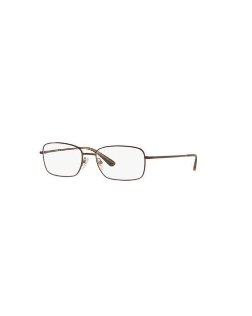 Sferoflex Metallic 54Mm Rectangle Optical Glasses for men