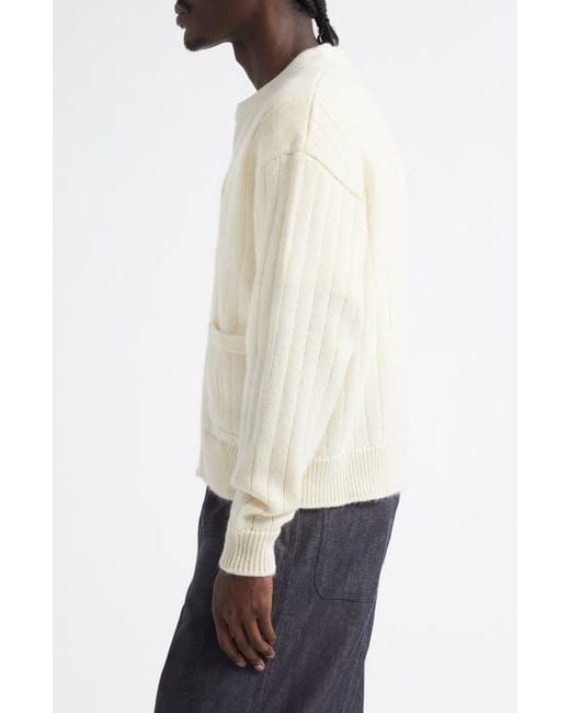 Kimono Cardigan Visvim Cardigan Visvim Men's Natural Mohair Cotton