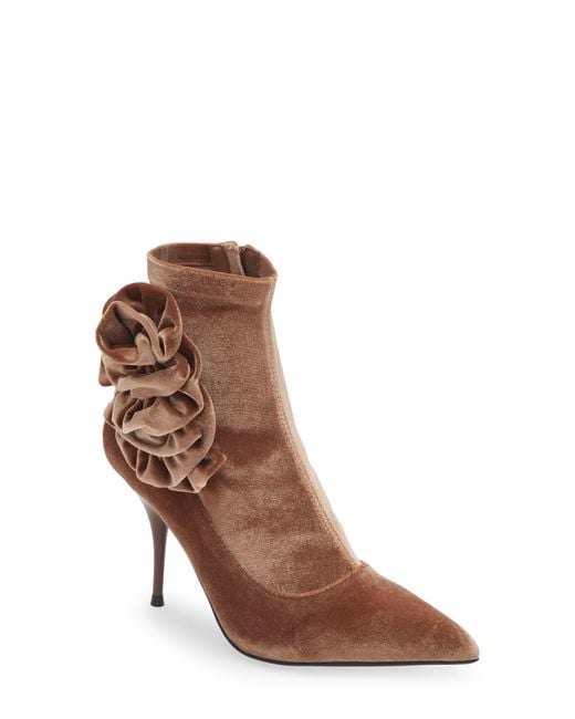 Jeffrey Campbell Brown Florista Pointed Toe Bootie