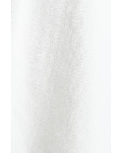 Max Mara White Europa Cotton Halter Gown