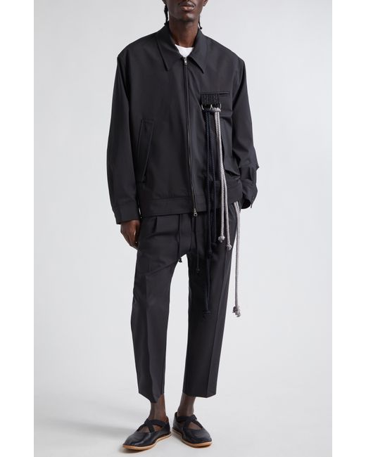 Song For The Mute Black Dangling Rope Drawstring Pants for men
