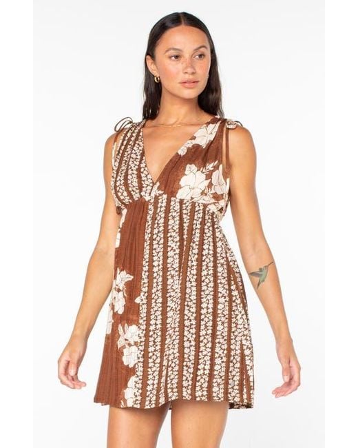 Roxy Multicolor The Moment Babydoll Miniderss