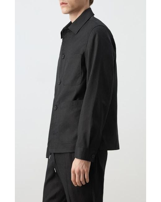Mango Black Patch Pocket Jacket for men