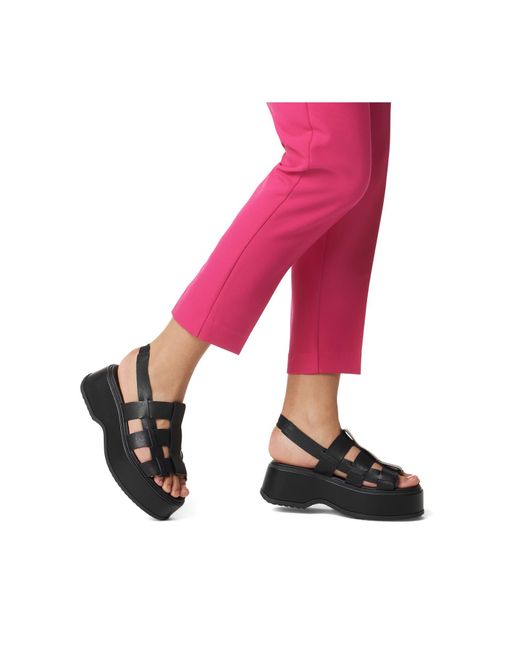 Sorel Black Dayspring Slingback Platform Sandal