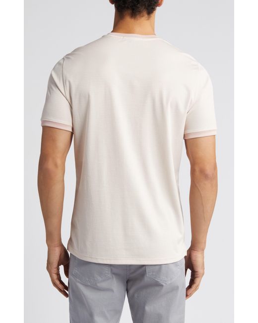 Robert Barakett White Forester Tipped Cotton T-shirt for men