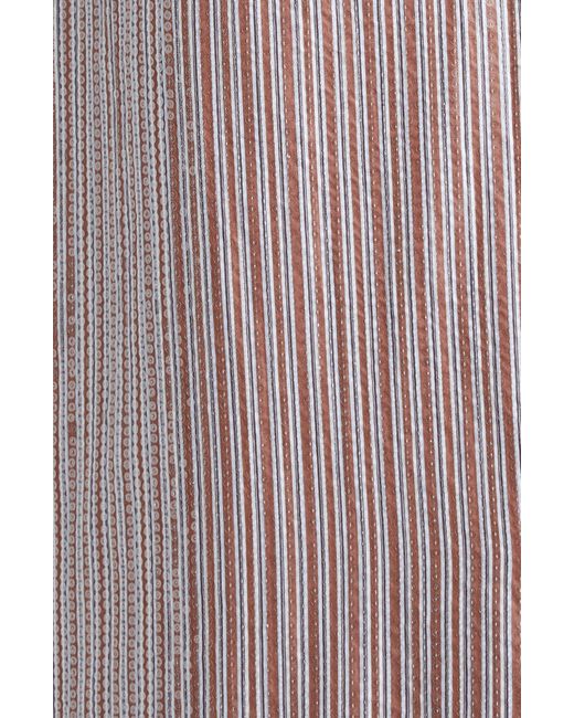 Saks Potts Multicolor Livia Sequin Stripe Cotton Skirt