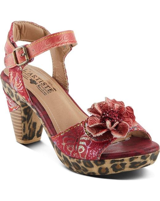 Spring Step Red Wildcat Ankle Strap Sandal