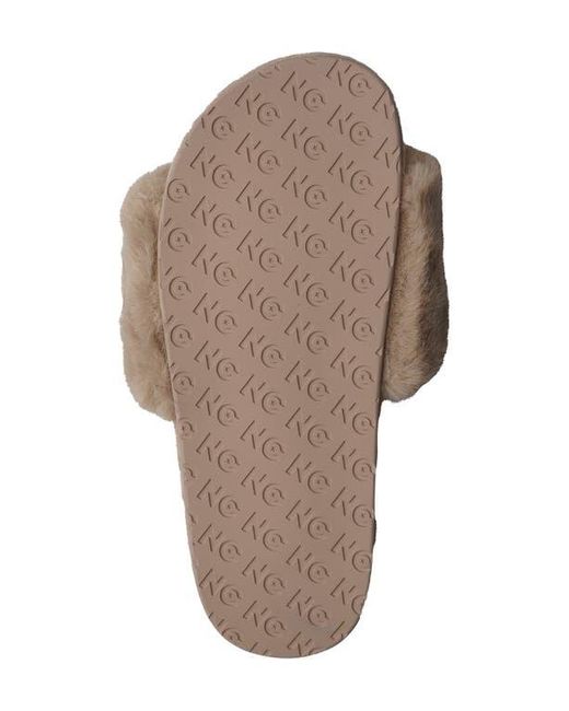 National Comfort Brown Macklin Faux Fur Slipper