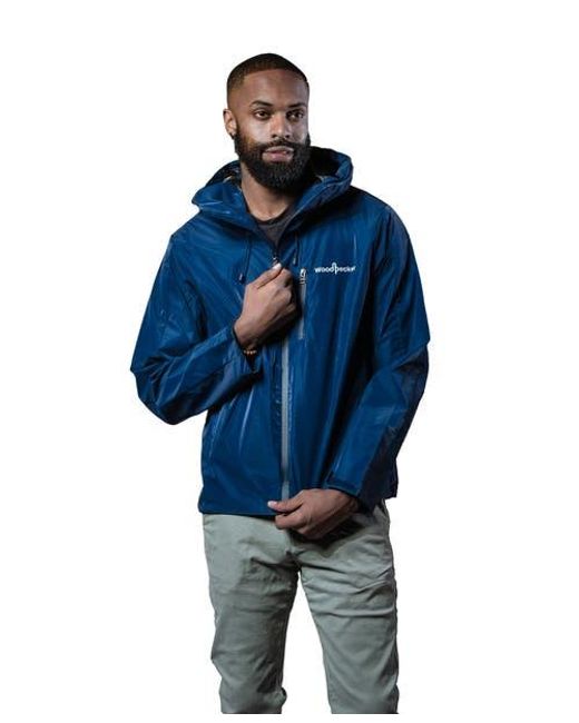 Woodpecker Blue Wind Rain Shell Jacket for men