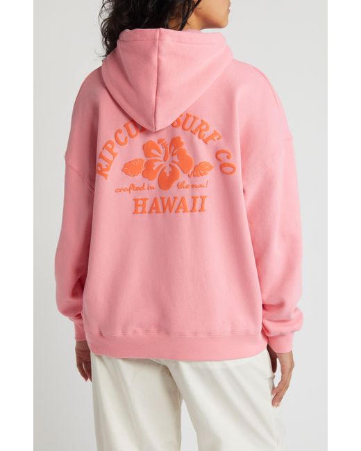 Rip Curl Red Hibiscus Heat Graphic Hoodie