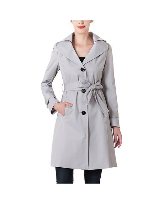 Kimi Kai Women's Gray Adel Hooded Trench Coat